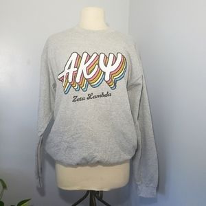 ZETA Lambda soriety gray sweatshirt size M